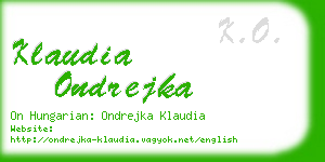 klaudia ondrejka business card